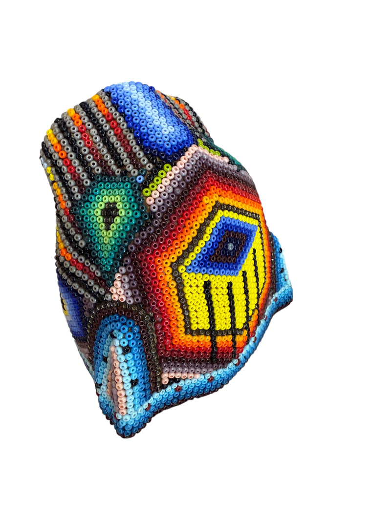 Cabeza de Jaguar Chica - CJCH01 - TATEHUARI, arte huichol