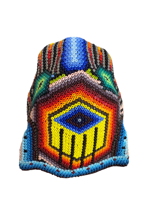 Cabeza de Jaguar Chica - CJCH01 - TATEHUARI, arte huichol