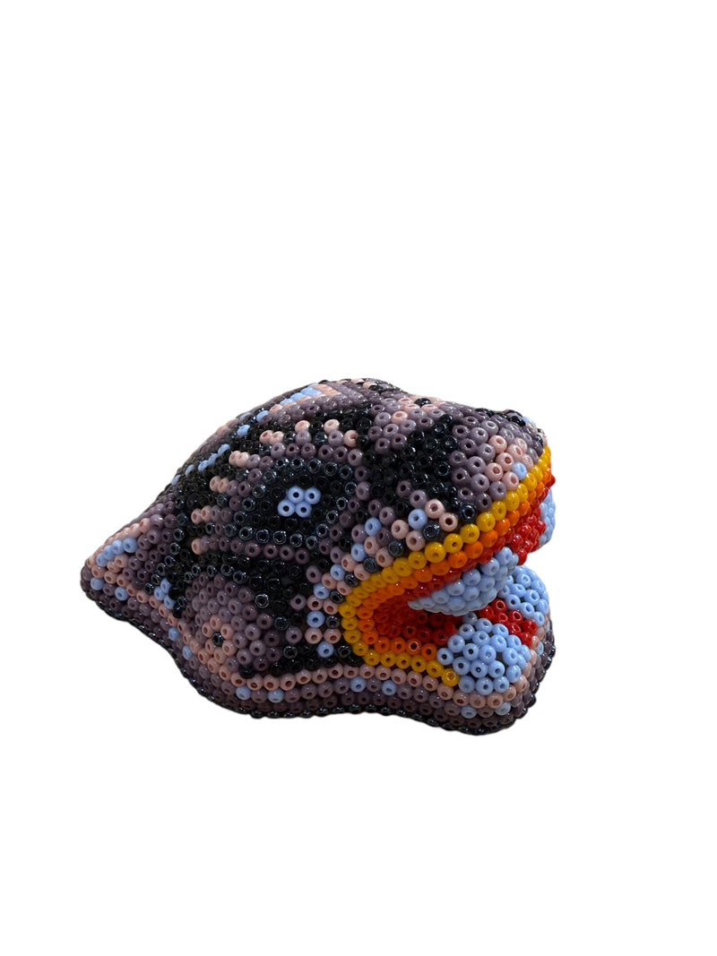Cabeza de jaguar mini - Artesanía Huichol
