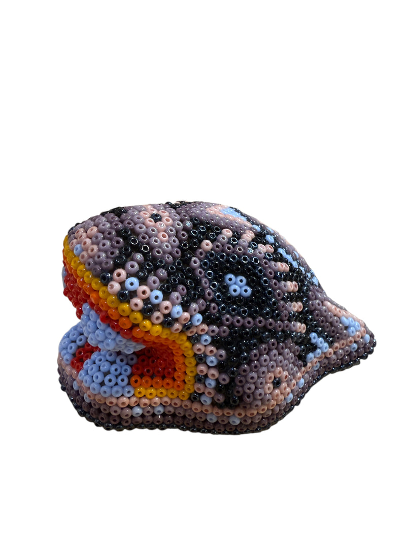 Cabeza de jaguar mini - Artesanía Huichol