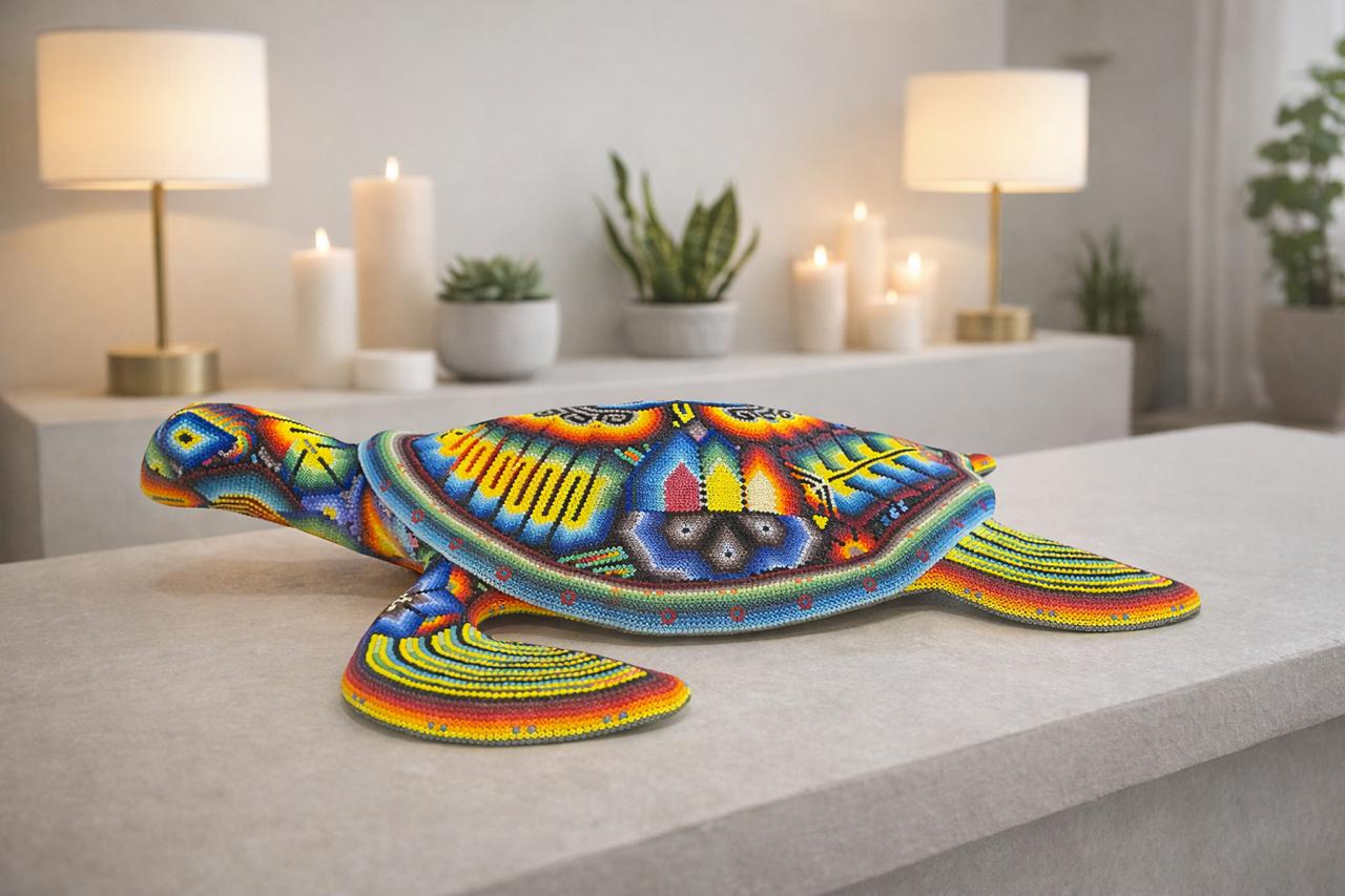 Tortuga de Chaquira CAGCH02 - TATEHUARI, arte huichol