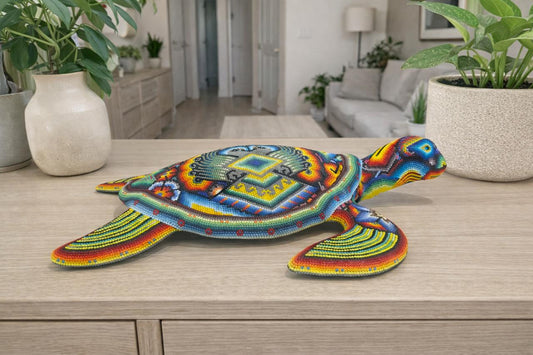 Tortuga de Chaquira CAGCH02 - TATEHUARI, arte huichol