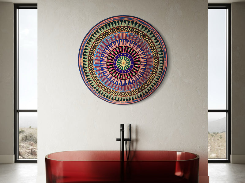 "VISION DEL CENTRO SAGRADO" AHCT12012038 - TATEHUARI, arte huichol