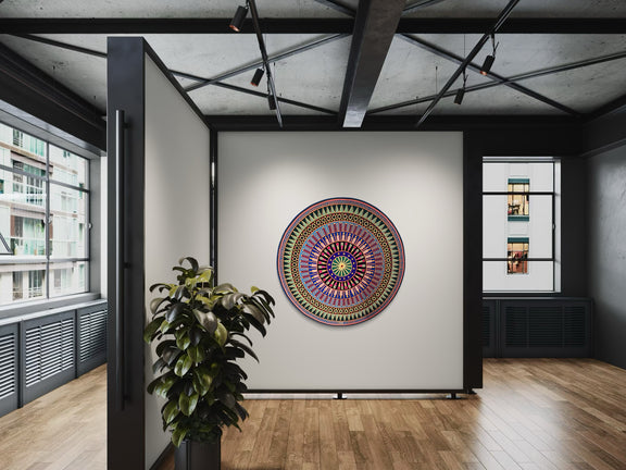 "VISION DEL CENTRO SAGRADO" AHCT12012038 - TATEHUARI, arte huichol