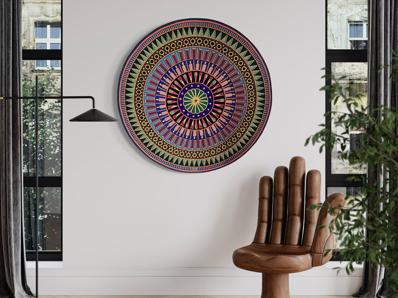 "VISION DEL CENTRO SAGRADO" AHCT12012038 - TATEHUARI, arte huichol