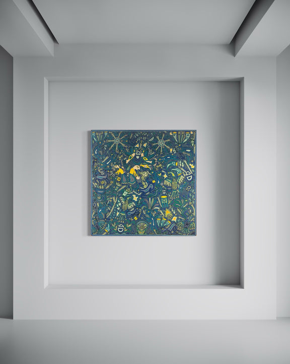 "EL CANTO QUE NUNCA SE APAGA" AHCT12012053 - TATEHUARI, arte huichol