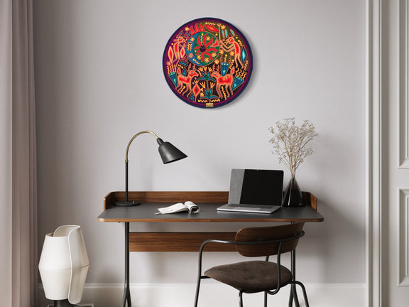 "EL ECLIPSE SAGRADO AHCT606001" - TATEHUARI, arte huichol