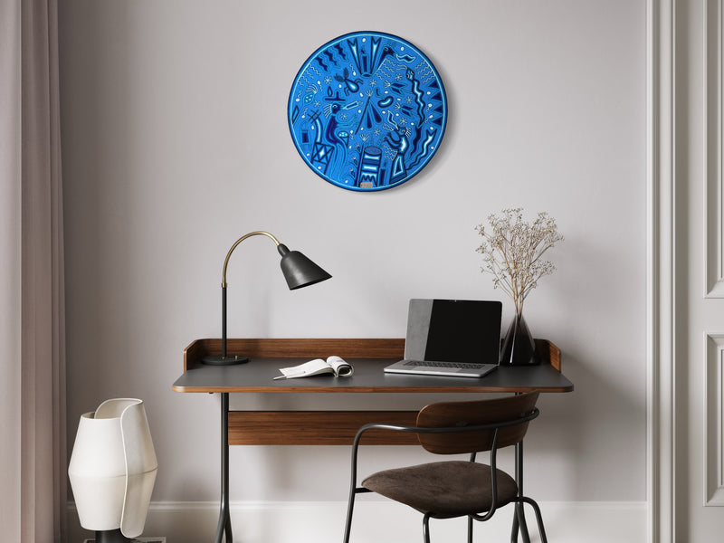 "EL LLAMADO DEL TAMBOR" AHCT606064 - TATEHUARI, arte huichol