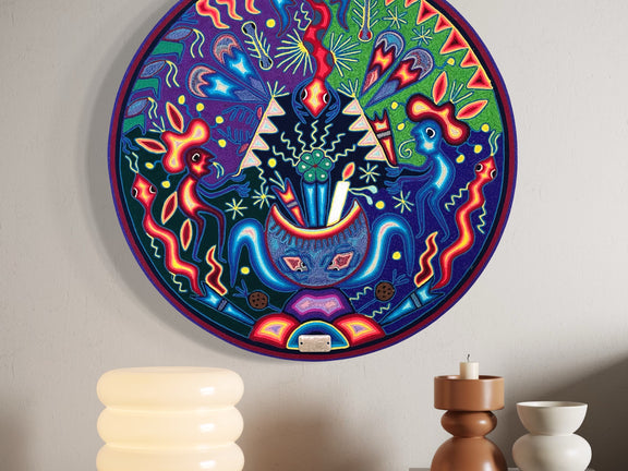 "LA JICARA SAGRADA" AHCT606065 - TATEHUARI, arte huichol