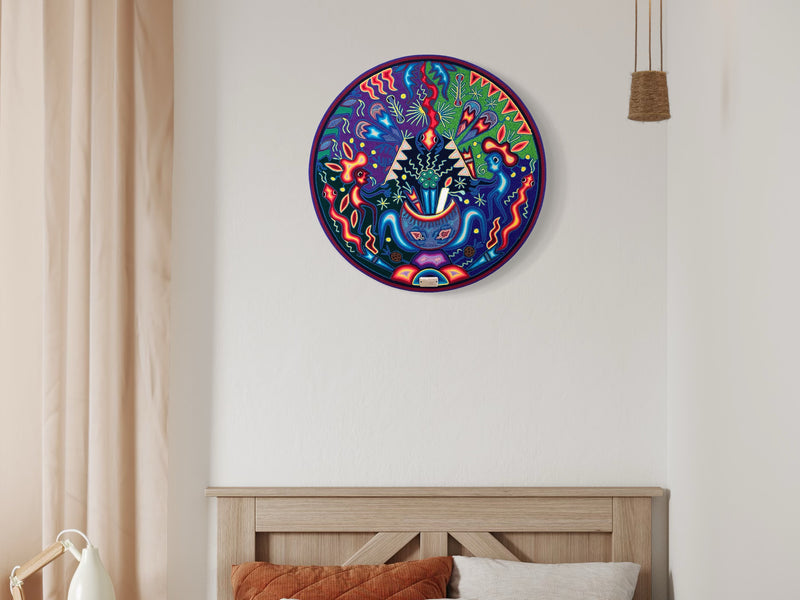 "LA JICARA SAGRADA" AHCT606065 - TATEHUARI, arte huichol