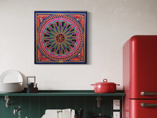 "EL VUELO DEL MANDALA" AHCT606042 - TATEHUARI, arte huichol