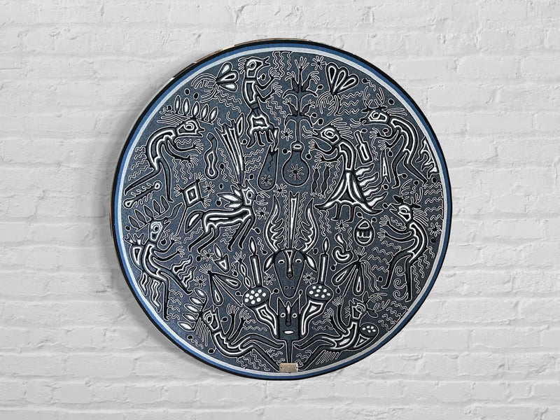 "EL SILENCIO DEL VENADO SAGRADO" AHCT808059 - TATEHUARI, arte huichol