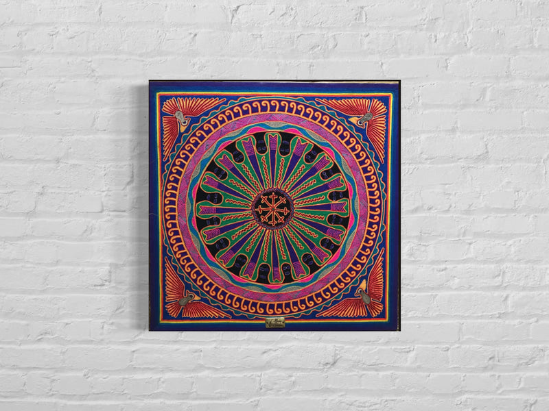 "EL VUELO DEL MANDALA" AHCT606042 - TATEHUARI, arte huichol