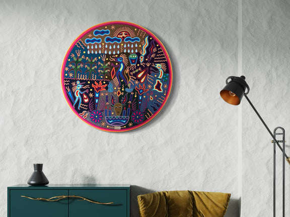 "LA LLUVIA DEL ESPIRITU" AHCT808058 - TATEHUARI, arte huichol