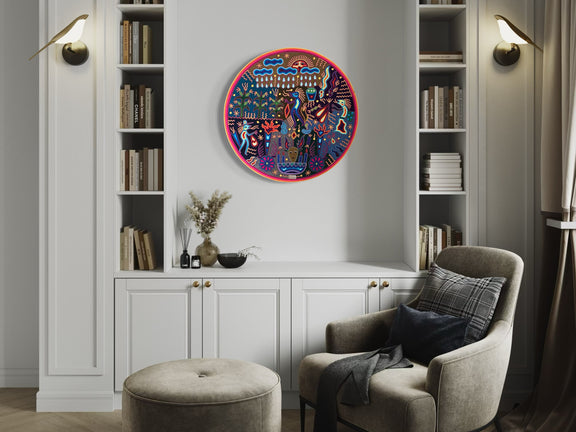 "LA LLUVIA DEL ESPIRITU" AHCT808058 - TATEHUARI, arte huichol