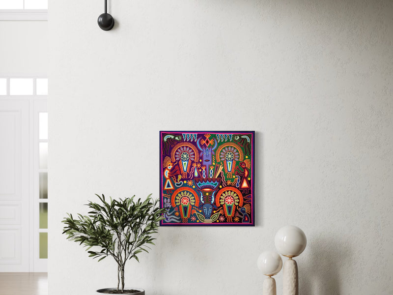 "EL GUARDIAN DEL CAMINO SAGRADO" AHCT606056 - TATEHUARI, arte huichol