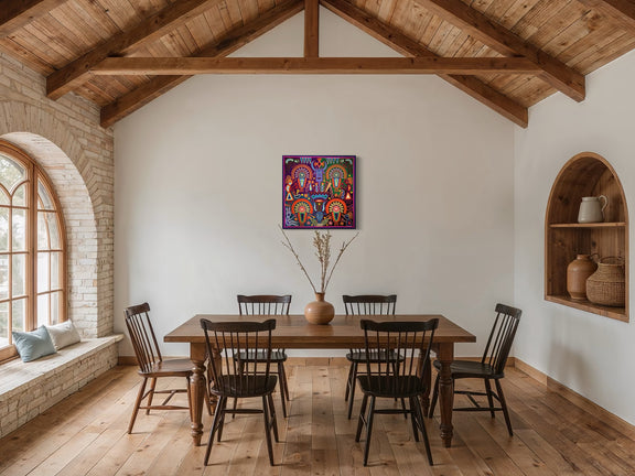 "EL GUARDIAN DEL CAMINO SAGRADO" AHCT606056 - TATEHUARI, arte huichol