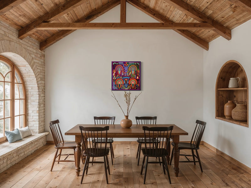 "EL GUARDIAN DEL CAMINO SAGRADO" AHCT606056 - TATEHUARI, arte huichol