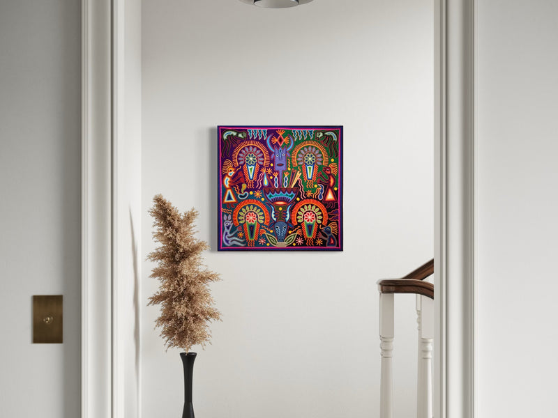 "EL GUARDIAN DEL CAMINO SAGRADO" AHCT606056 - TATEHUARI, arte huichol