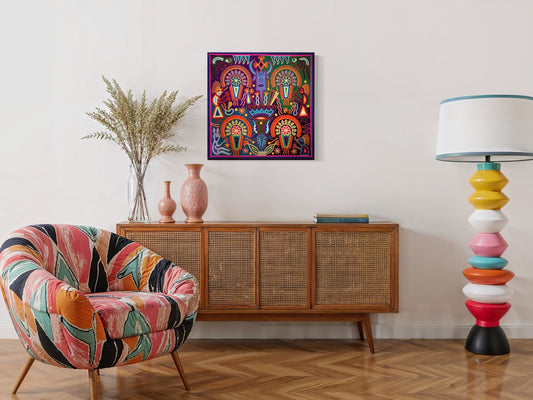 "EL GUARDIAN DEL CAMINO SAGRADO" AHCT606056 - TATEHUARI, arte huichol