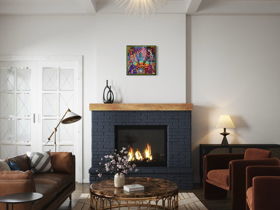 "OFRENDA AL FUEGO SAGRADO"  AHCT606050 - TATEHUARI, arte huichol