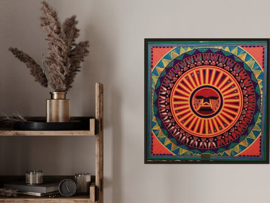 "EL CORAZON DEL SOL" AHCT606043 - TATEHUARI, arte huichol