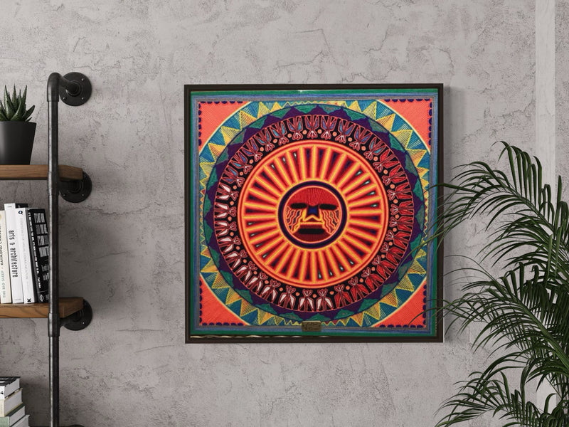 "EL CORAZON DEL SOL" AHCT606043 - TATEHUARI, arte huichol