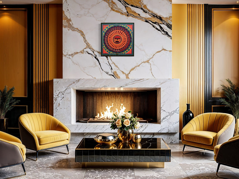 "EL CORAZON DEL SOL" AHCT606043 - TATEHUARI, arte huichol