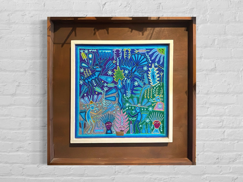 "EL CORAZON DEL FUEGO" AHCT606060 - TATEHUARI, arte huichol