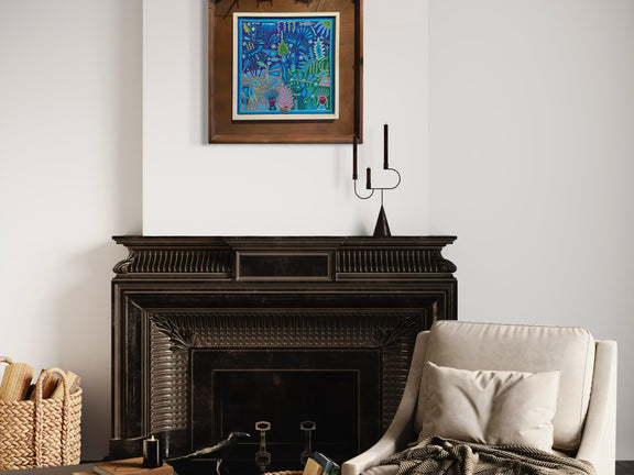 "EL CORAZON DEL FUEGO" AHCT606060 - TATEHUARI, arte huichol