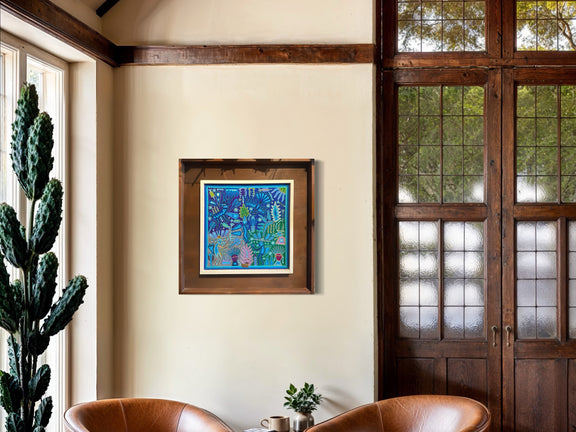 "EL CORAZON DEL FUEGO" AHCT606060 - TATEHUARI, arte huichol