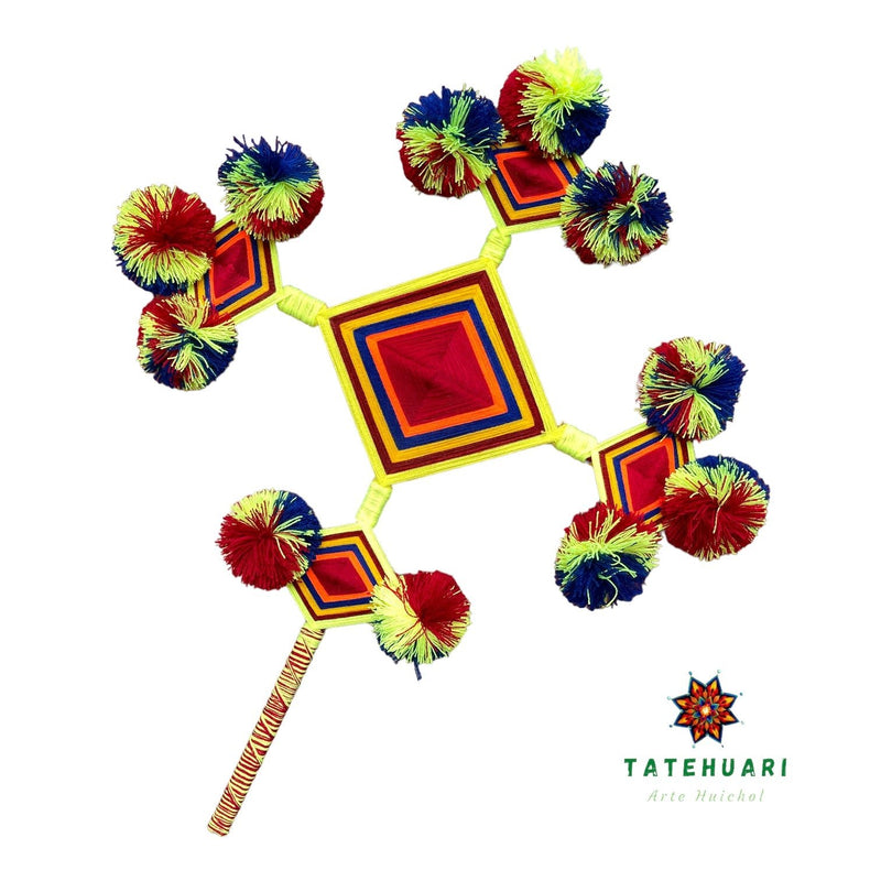 Ojos de Dios 5 Puntos Grande - OD02 - TATEHUARI, arte huichol