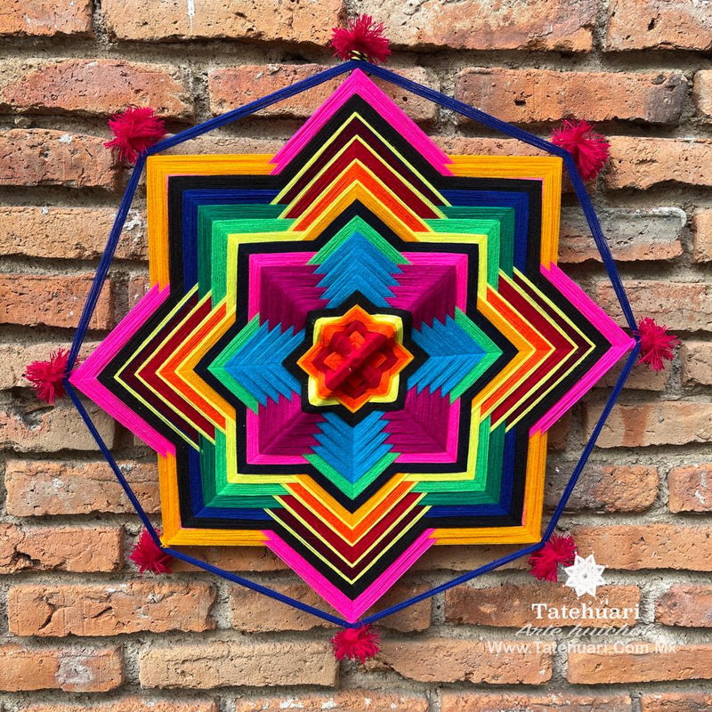 Ojo De Dios Sayulita Extra Grande ODS04 - TATEHUARI, arte huichol