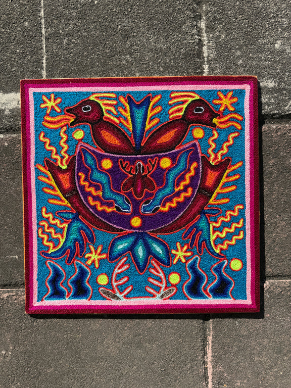 "OFRENDA DEL ESPIRITU DEL VENADO" AHCT3030108 - TATEHUARI, arte huichol