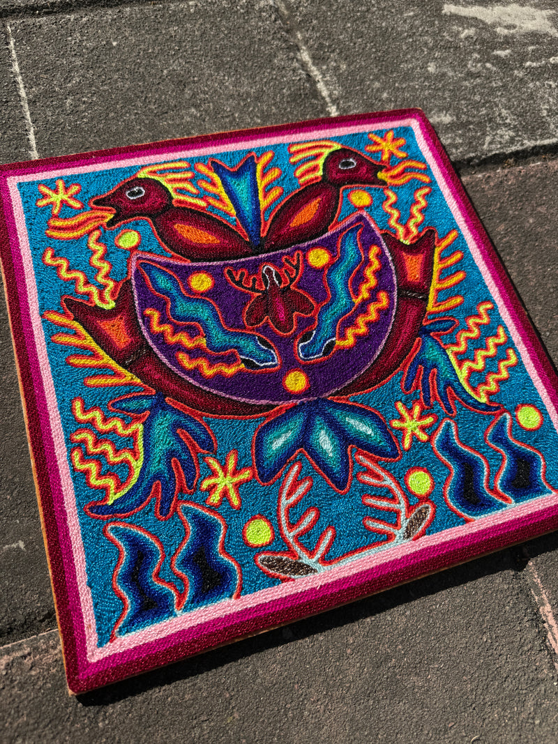 "OFRENDA DEL ESPIRITU DEL VENADO" AHCT3030108 - TATEHUARI, arte huichol