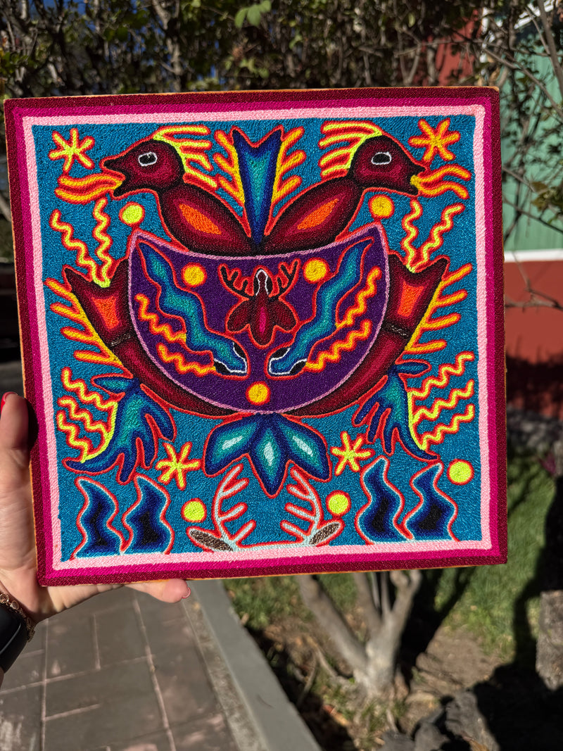"OFRENDA DEL ESPIRITU DEL VENADO" AHCT3030108 - TATEHUARI, arte huichol
