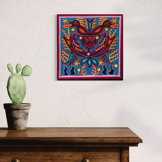 "OFRENDA DEL ESPIRITU DEL VENADO" AHCT3030108 - TATEHUARI, arte huichol