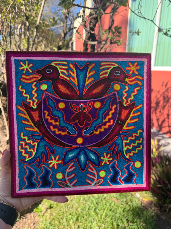 "OFRENDA DEL ESPIRITU DEL VENADO" AHCT3030108 - TATEHUARI, arte huichol