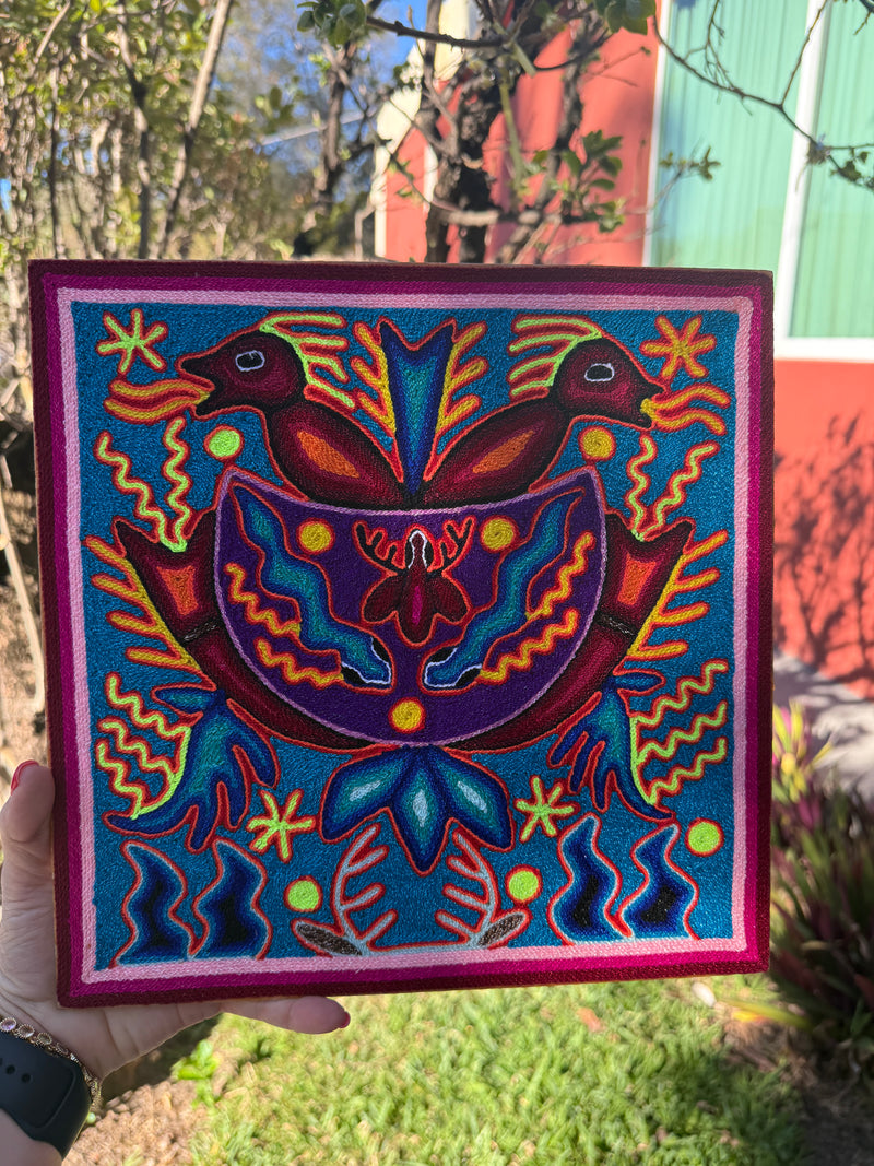 "OFRENDA DEL ESPIRITU DEL VENADO" AHCT3030108 - TATEHUARI, arte huichol