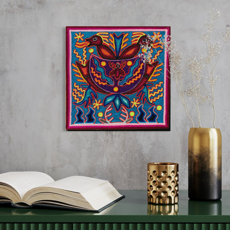 "OFRENDA DEL ESPIRITU DEL VENADO" AHCT3030108 - TATEHUARI, arte huichol