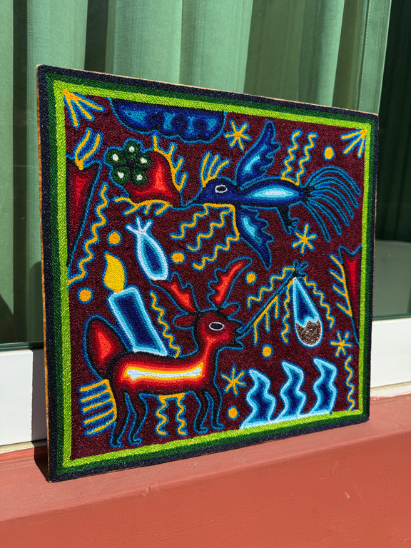 "EL MENSAJERO SAGRADO DEL ESPIRITU" AHCT3030109 - TATEHUARI, arte huichol
