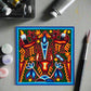 “GUARDIANES DEL FUEGO SAGRADO” AHCT30301010 - TATEHUARI, arte huichol