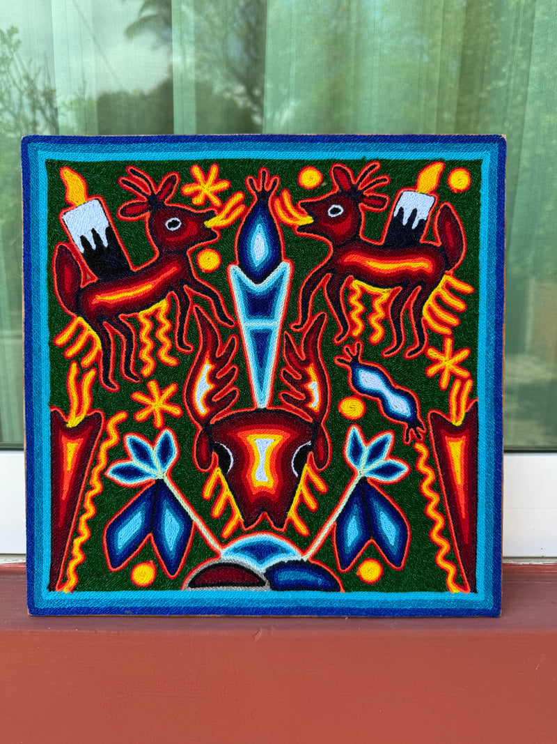 “GUARDIANES DEL FUEGO SAGRADO” AHCT30301010 - TATEHUARI, arte huichol