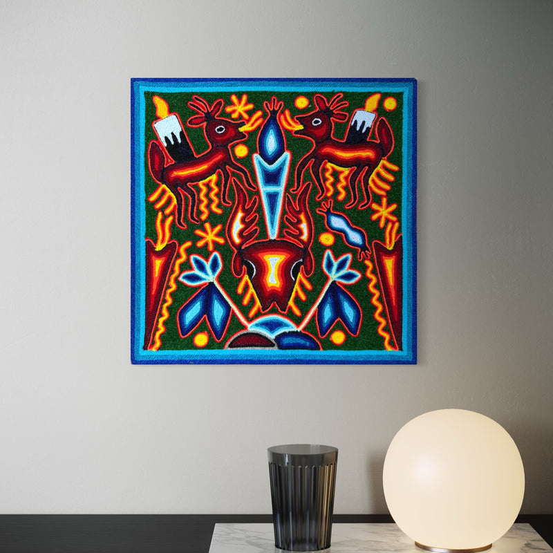 “GUARDIANES DEL FUEGO SAGRADO” AHCT30301010 - TATEHUARI, arte huichol