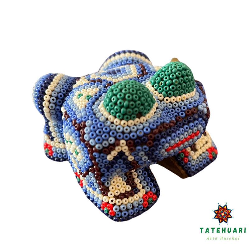 Rana de chaquira FCH04 - TATEHUARI, arte huichol