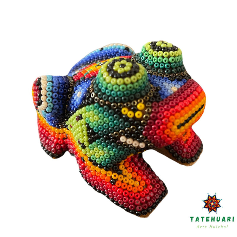 Rana de chaquira FCH04 - TATEHUARI, arte huichol