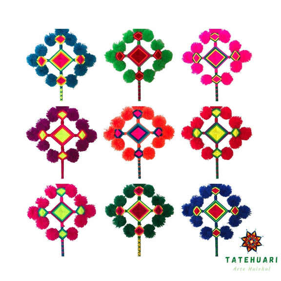 Ojo De Dios 5 Puntos Mediano - OD5PM - TATEHUARI, arte huichol