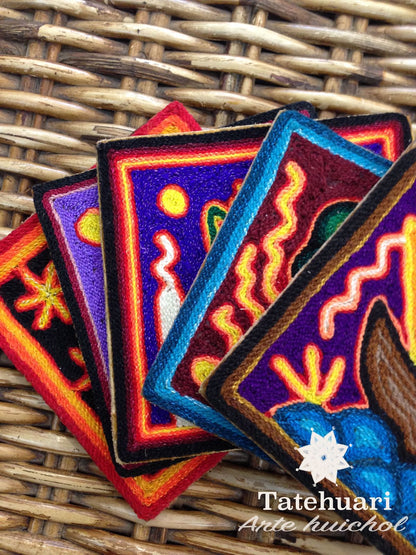 10 x 10 cm paintings - Huichol crafts
