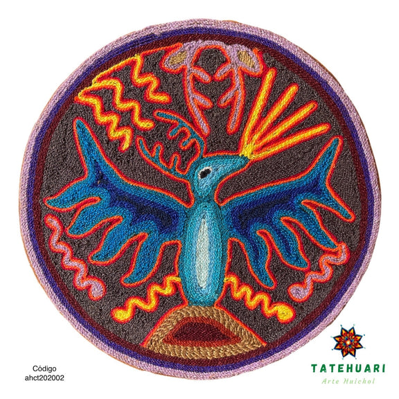 Cuadro o Tabla de Estambre 20 X 20 cms - TATEHUARI, arte huichol