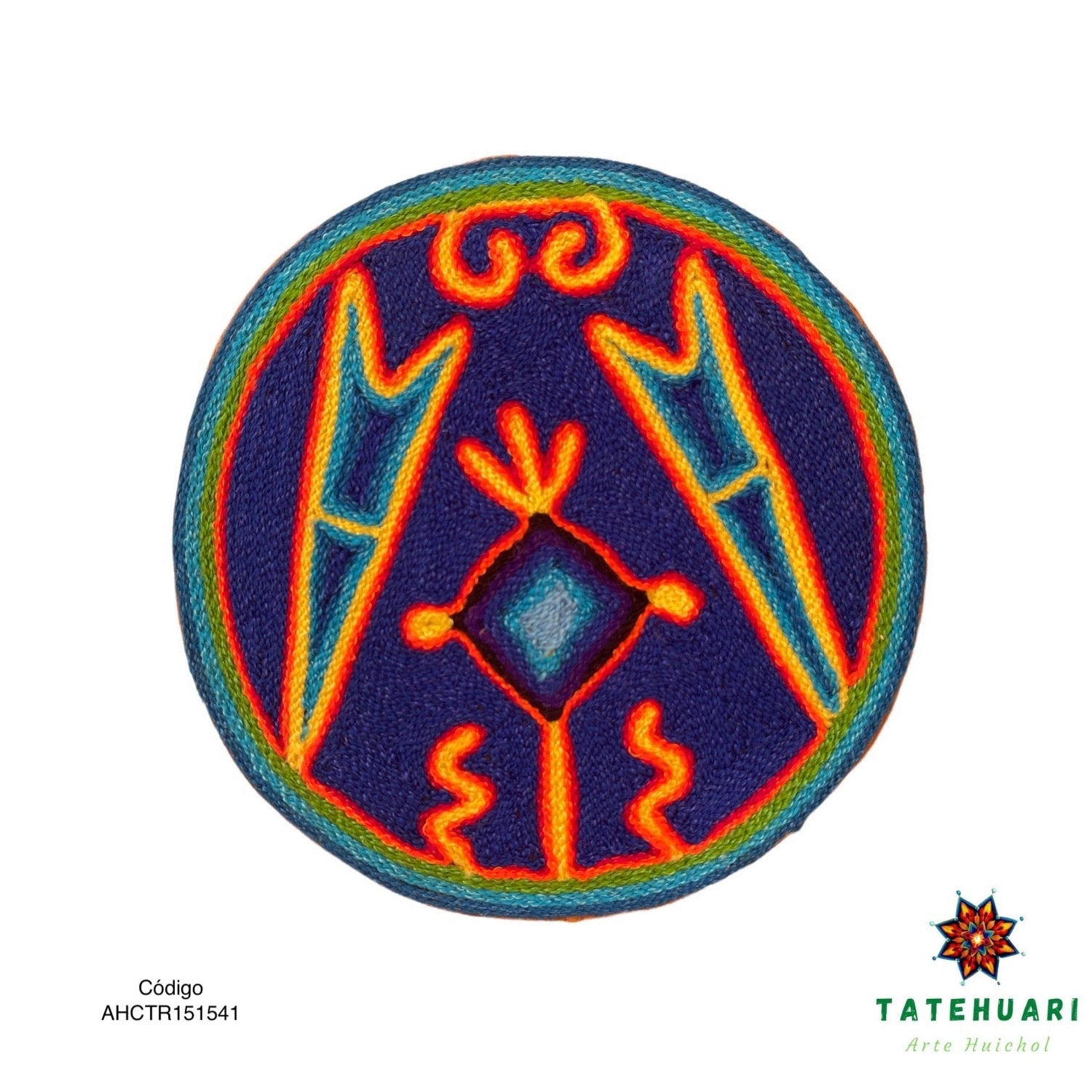 Cuadro o Tabla de Estambre 15 X 15 cms - TATEHUARI, arte huichol